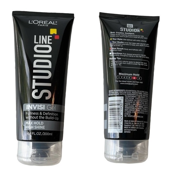 SIX L'Oreal Paris Studio Line Invisi Gel, Max Hold And High Shine 6.8oz Hair - Picture 3 of 7